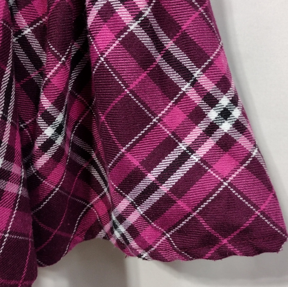 Bonnie Jean Metallic Plaid Dress Girls 5 Pink Babydoll Princess Holiday Party - Picture 4 of 8